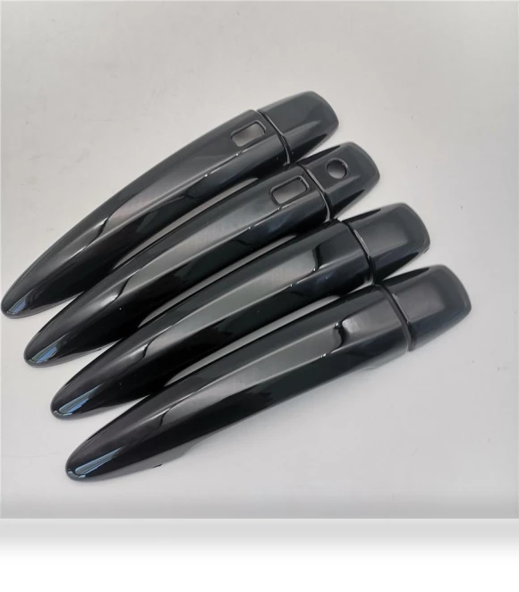 Glossy Black Door Side Handles with Smart Lock Function — Interior Grab Handles, Topfactory