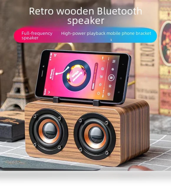 Retro Wooden Bluetooth Speaker — Portable Sound Systems, TopSky
