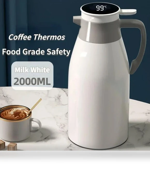 Digital Display Coffee Thermos — Travel Drinkware, Garden Supplies My