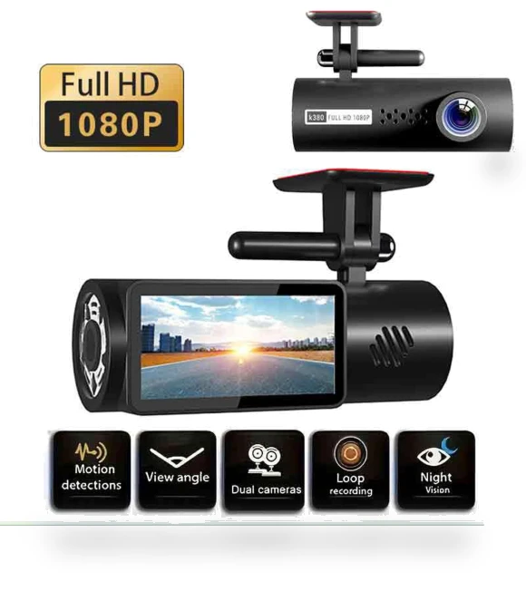 Dual 1080P Car Dash Cam — Dashboard Cameras, happyyu