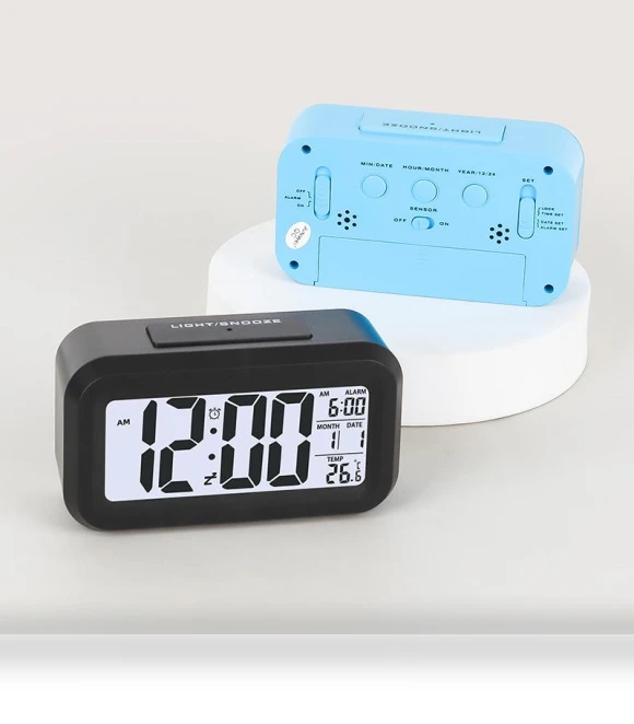 Silent Smart Alarm Clock with Large Temperature Display — Alarm, WoW Home