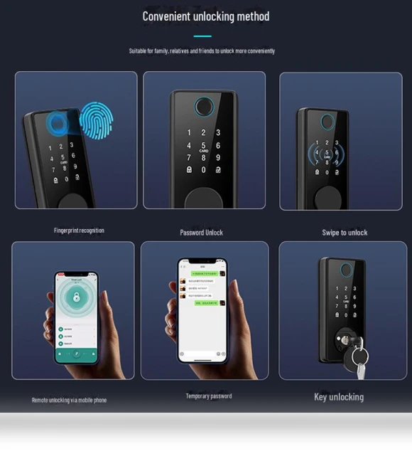 Smart Door Lock with Fingerprint Scanner — Biometric Security, Apex Gear