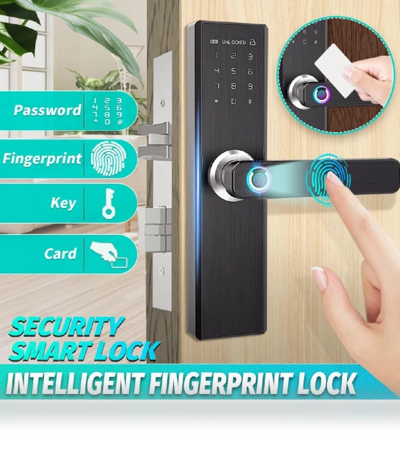Smart Fingerprint Door Lock — Biometric Security, Decor Dream