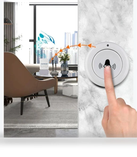Wireless Doorbell — Push Buttons, Ruiming