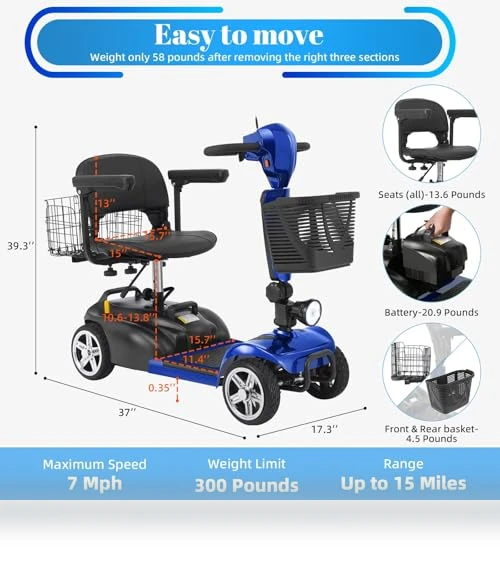 4 Wheels Mobility Scooter — Mobility Scooters, Ecomobi