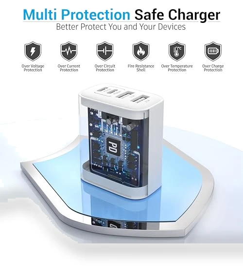 40W 4 Port Wall Plug Fast Charging Block — Chargers, Shenzhen Xihuida Electronics Co., Ltd.