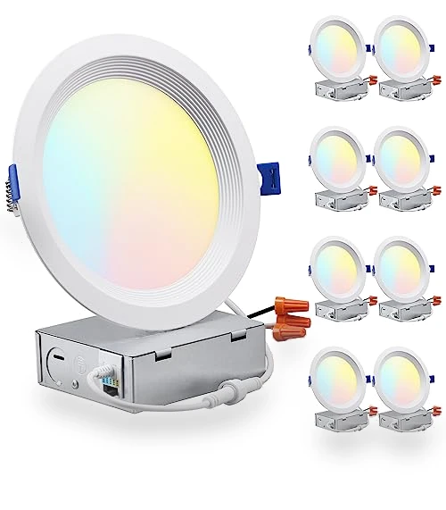 8-Pack 6 Inch Slim LED Recessed Lighting — Recessed Lighting, TORCHSTAR