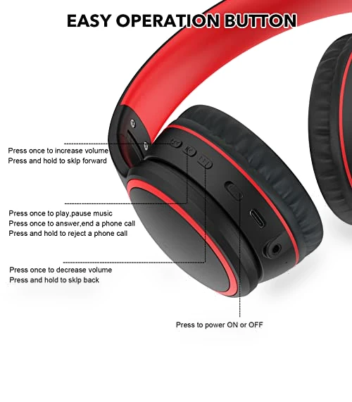 Bluetooth Headphones Over Ear — Over-Ear Headphones, RORSOU