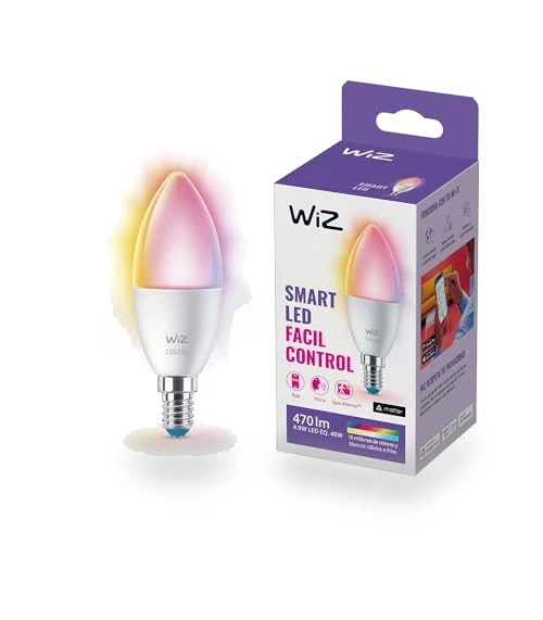 Color LED Smart Candle-Shaped Bulb — LED, WiZ