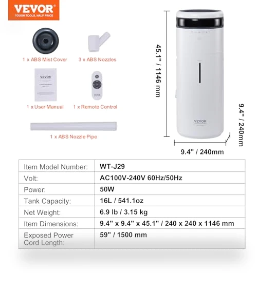 Commercial Humidifier for Whole House — Air Moisturizers, VEVOR