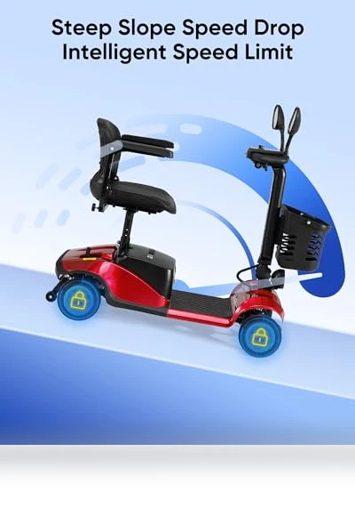 Compact 4 Wheel Mobility Scooter — Electric Self-Balancing Scooters, VERPAL