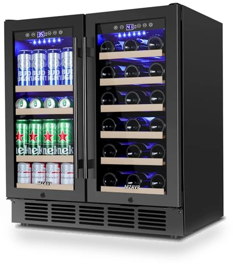 Large Capacity Dual Zone Wine Beverage Cooler — Wine Storage Solutions, MZAVP