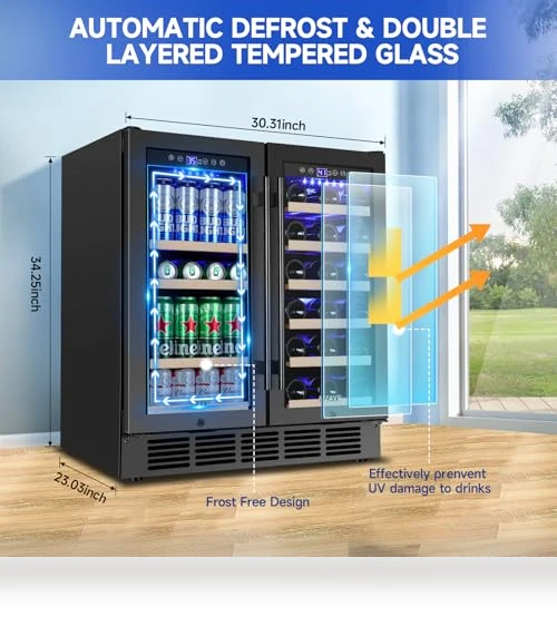 Large Capacity Dual Zone Wine Beverage Cooler — Wine Storage Solutions, MZAVP