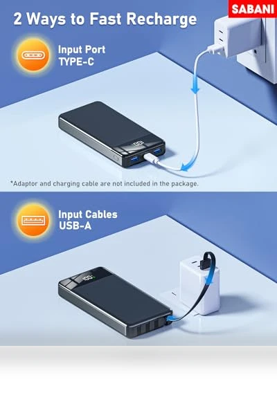 Portable Charger 35000mAh Power Bank — Chargers, SABANI