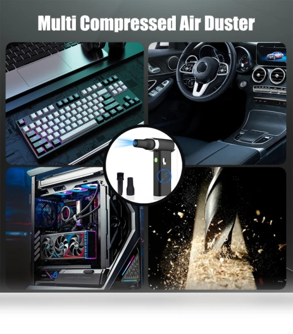 Portable Multifunctional Wireless Electric Air Duster — Dusting Tools