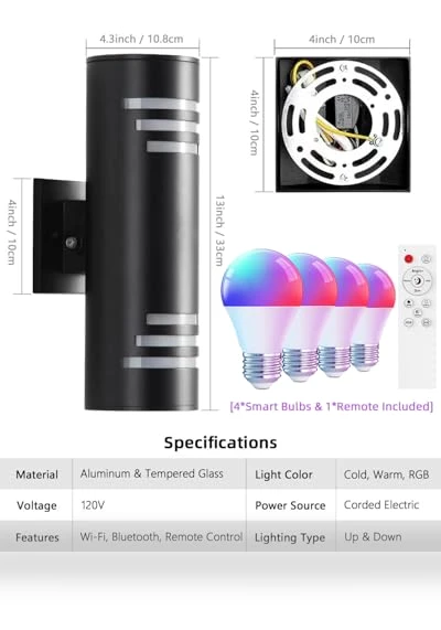 Smart Outdoor Wall Lights — Outdoor Security & Flood Lighting, KIZON