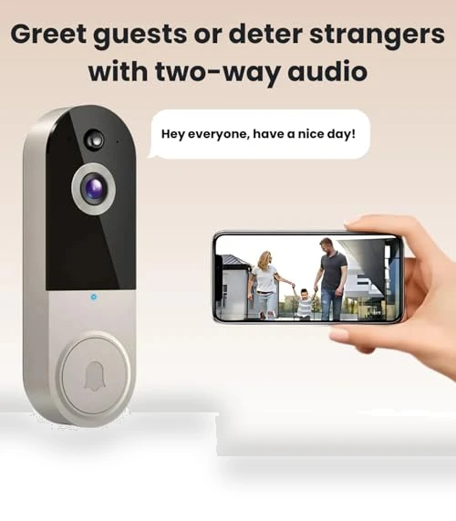 Smart Wireless Video Doorbell Camera — Smart Home Security, Generic