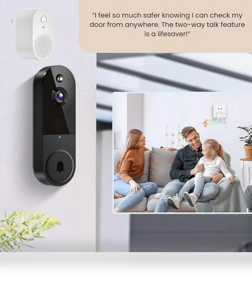 Smart Wireless Video Doorbell Camera — Smart Home Security, Generic