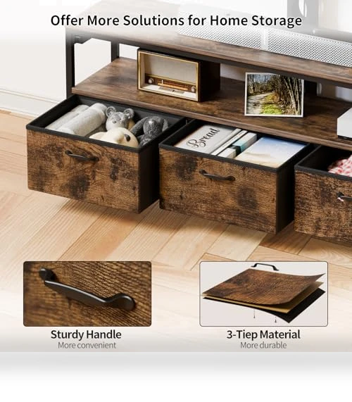 TV Stand with Mount and Power Outlet — Stands, JUSTOGO