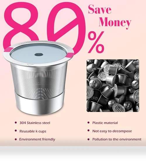 Universal Stainless Steel K Cup Reusable Coffee Pods — Coffee Pod Holders, AIMONE