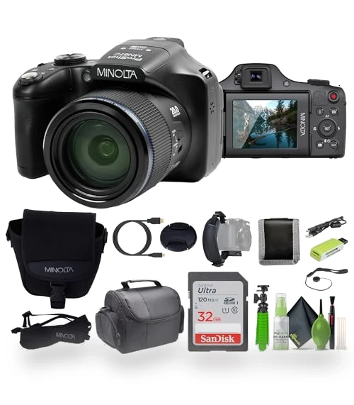 20 MP / 1080P FHD Bridge Digital Camera with 67x Optical Zoom — Professional DSLR Cameras, Minolta