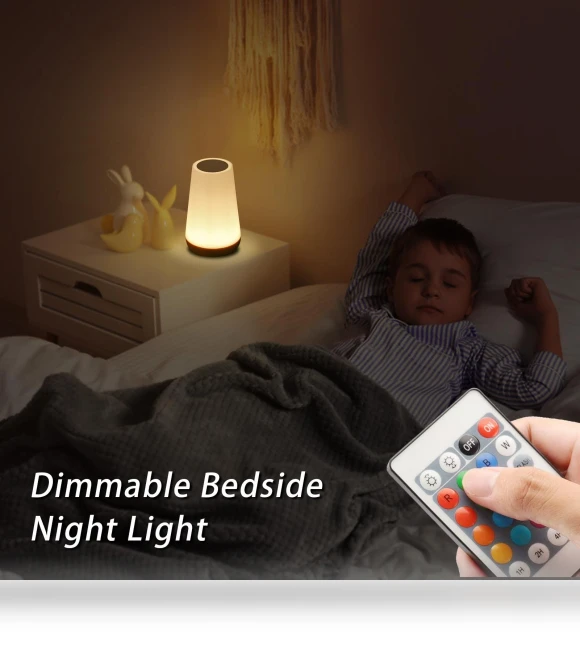 Touch Control Bedside Table with USB Charging — Nightstands, TOMTOP JMS