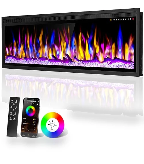 WiFi-Enabled Electric Fireplace Heater — Electric Heating Solutions, Alpaca