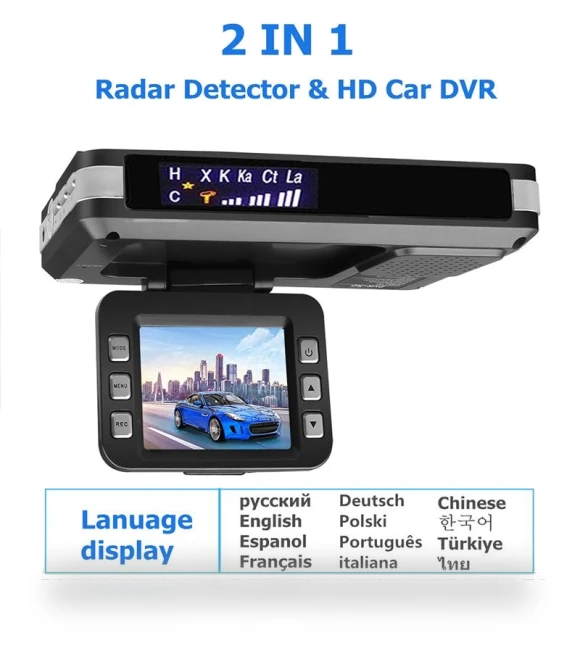 170-Degree Flow Radar Detector Car Dash Cam — Radar Detectors, Cars Auto Home