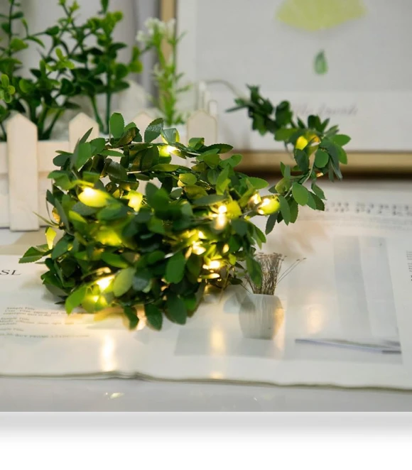 Solar Powered LED Rattan Vine Lights — Outdoor String Lights, AI Supermarket