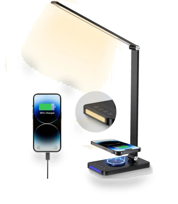 LED Foldable Desk Lamp with USB Charging — Study & Desk Lighting, Super Star Mall