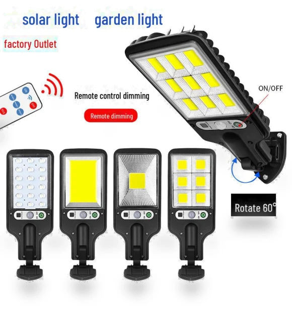 Solar-Powered Wall Light with Motion Sensor — Outdoor Security & Flood Lighting, AI Supermarket