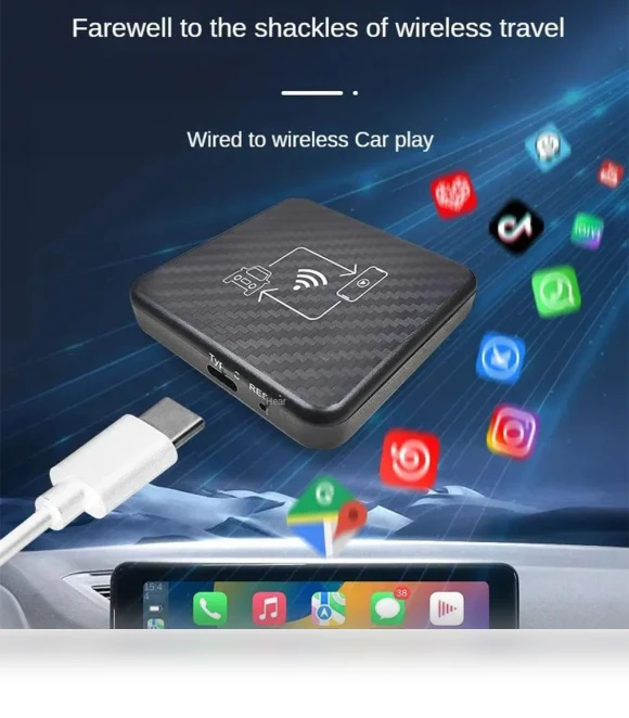 2in1 Wireless CarPlay Dongle Wireless Android Auto Box — Car Accessories & Gadgets, Home Furnishing Department Mall