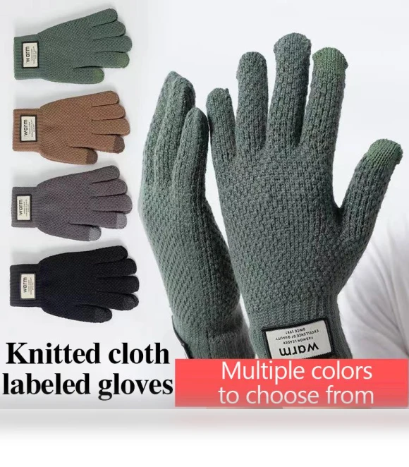 Winter Men's Knitted Touchscreen Gloves — Cold Weather Gloves, Freedomm