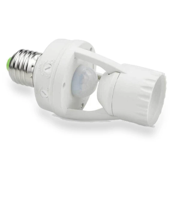 LED Lamp Bulb Holder Light Socket Switch with Infrared PIR Motion Sensor — Night Lights, ADM
