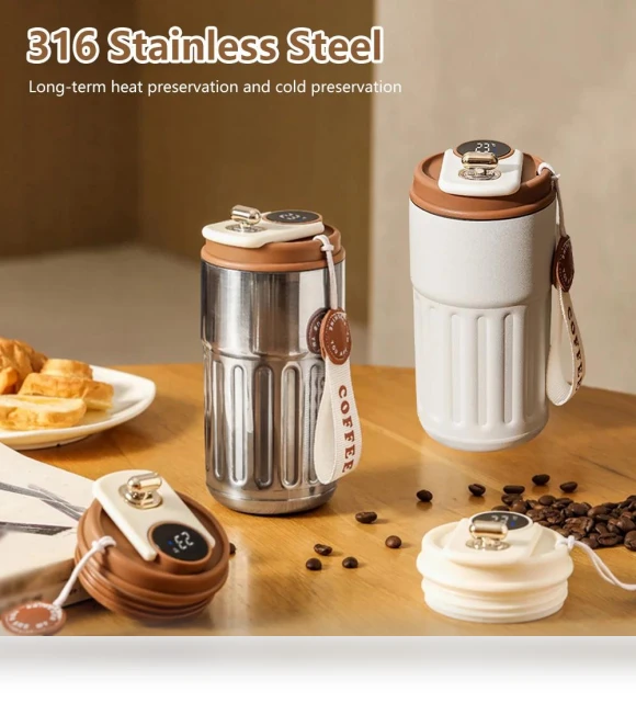 Smart Thermos with LED Temperature Display — Beverage Warmers, Home Furnishing Department Mall