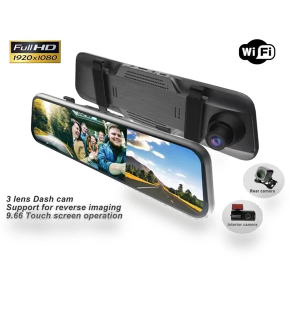 3-channel mirror dash cam — Dashboard Cameras, Timeless Home