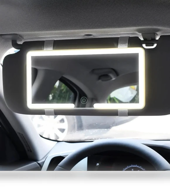 Car Sun Visor with LED Touch Screen — Interior Mirrors, Homeware Essentials