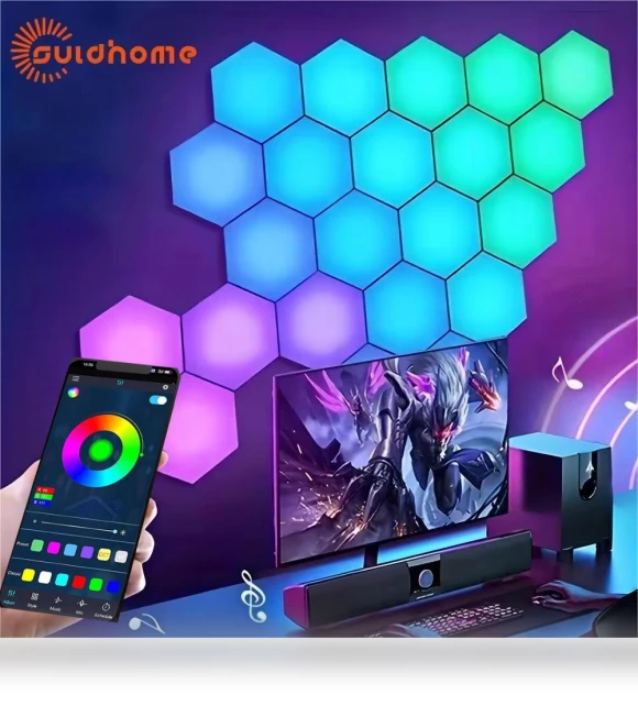 Hexagonal Quantum LED Wall Panel Light — Commercial Lighting Solutions, GYROBALL