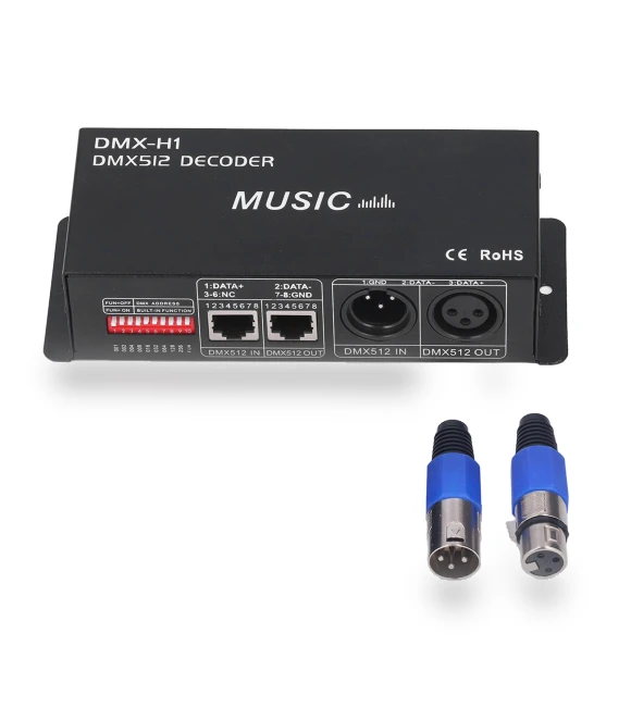 4-channel DMX 512 decoder adjustable RGB dimmable LED decoder controller — Photography Lighting & Studio Equipment, Andoer