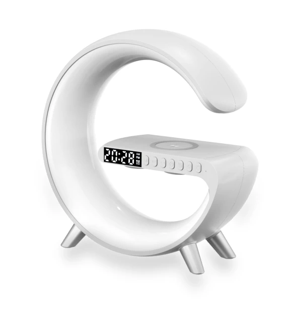 Ambient Light Wireless Charger Bluetooth Speaker Alarm Clock — Portable Audio, Tooarts