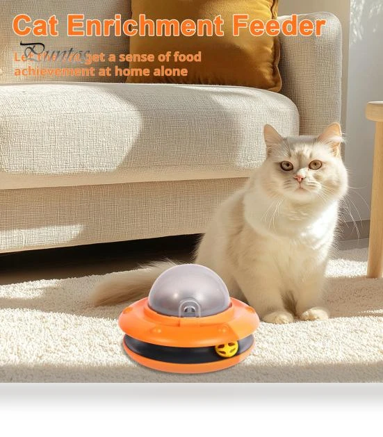 Interactive UFO Cat Feeder with Ball Track — Cat Playthings, Pet park