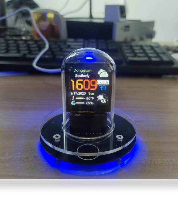 Smart Wifi Glow DIY Cyberpunk Style Digital Desk Clock — Clocks, Good Figure