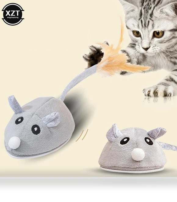 Smart USB Wireless Electronic Plush Rat Toy — Interactive Animal Companions, DC-HOME-3