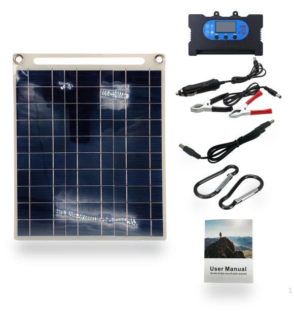 Solar Panel with Charge Controller — Solar & Wind Power, Topmartbuy