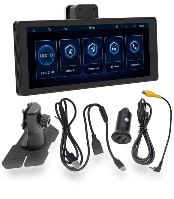 Wireless CarPlay Android Auto Player with HD Display — Stereo Receivers, Auto Launcher
