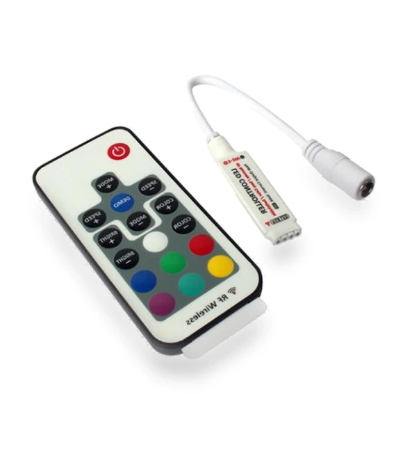 Adjustable 17-Key RGB Mini RF Wireless Controller — Remote Controls, XHJ12