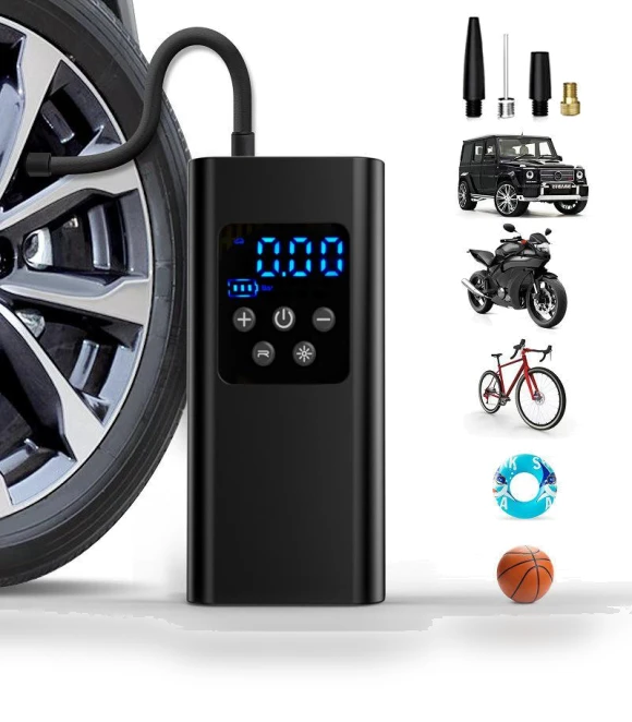 Portable Wireless Electric Car Air Pump with Light — Tire Inflation Solutions, GearUp AutoMoto
