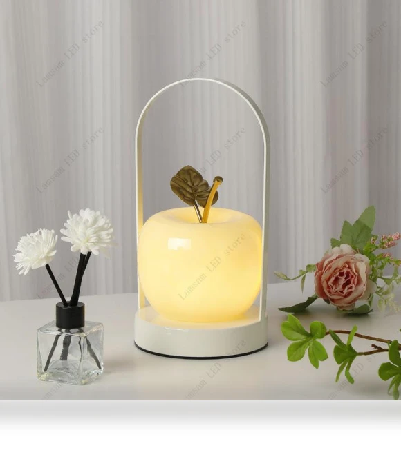 Rechargeable LED Desk Lamp in Apple Shape — Creative Lighting Solutions, Chic Home
