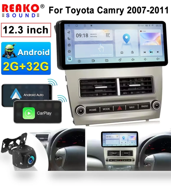 12.3-inch Touchscreen Wireless Carplay — Stereo Receivers, Reakosound