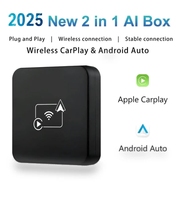 2-in-1 Wireless Carplay+Android Auto Car Adapter — Navigation & GPS Accessories, YJMP Auto Parts
